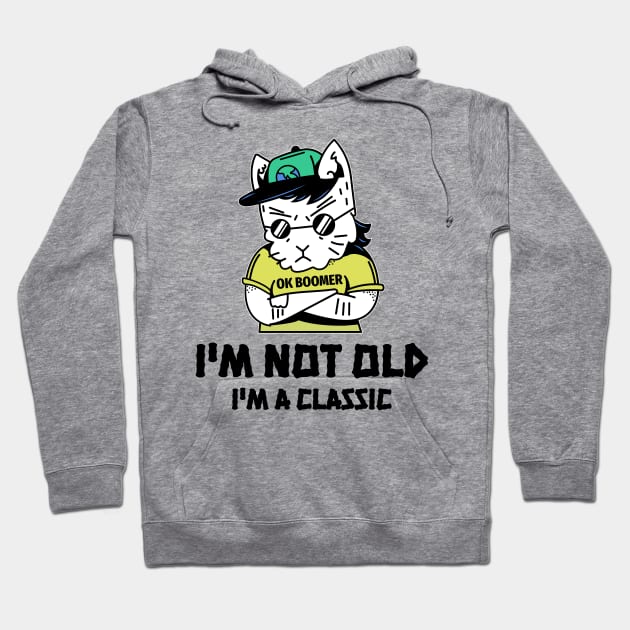 Classic Cat with Attitude Hoodie by Live.Life.Now